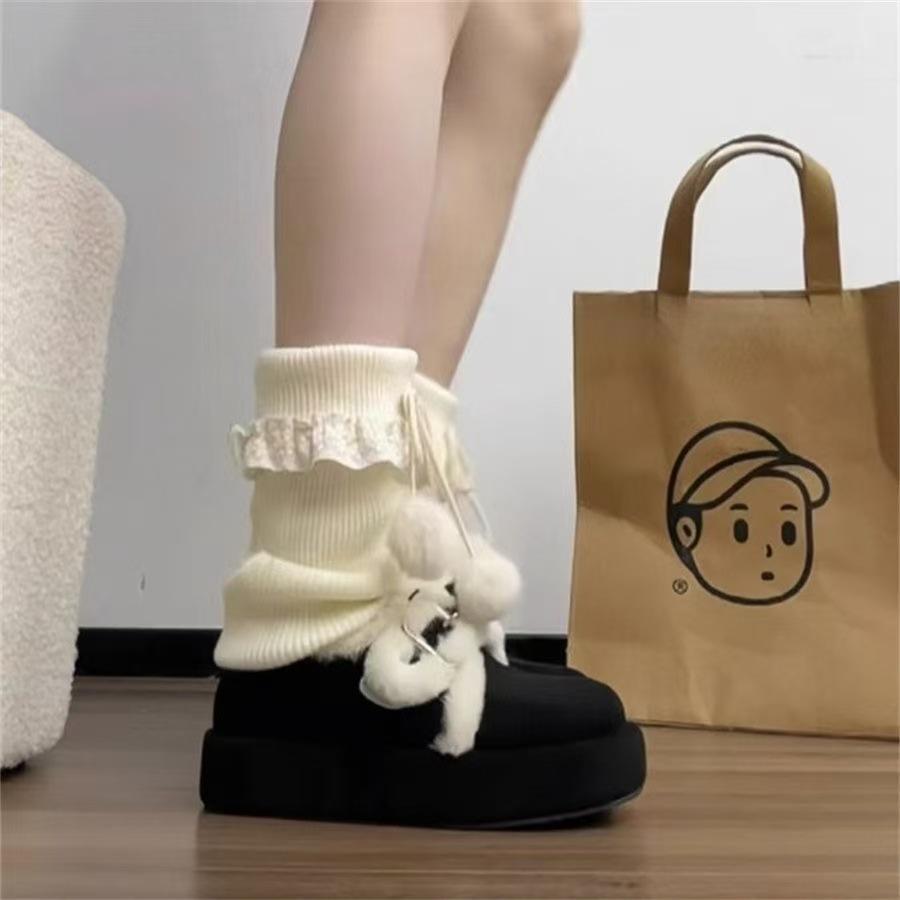 Платформа маффин Birkenstocks плюшевые хлопковые ботинки зимние новые нескользящие снегоступы сохраняют тепло