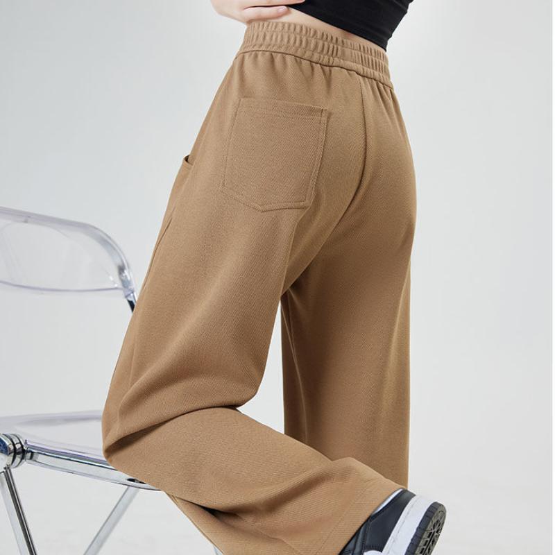 Женские широкие спортивные брюки, летние тонкие модные элегантные повседневные брюки с высокой талией, повседневные спортивные брюки в американском стиле