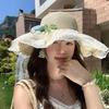 Large Brim Sun Hat Big Bowknot Wide Brim Hat Versatile Sun Protection Hat  Sun Shading