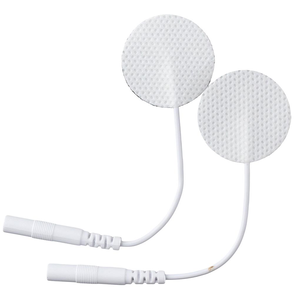 10 Pcs White Non-woven Fabric Electrode Pads 2.0mm Replacement for Tens EMS Massager