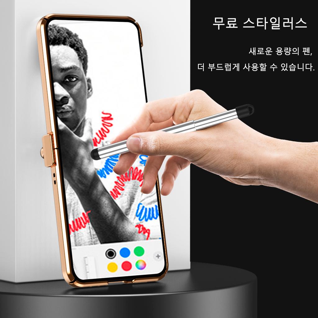 Кожаный чехол с покрытием и двойными петлями для Samsung Galaxy Z Flip 6 5 4 3 Чехол для Z Flip5 Flip4 с крышкой для стилуса S Pen