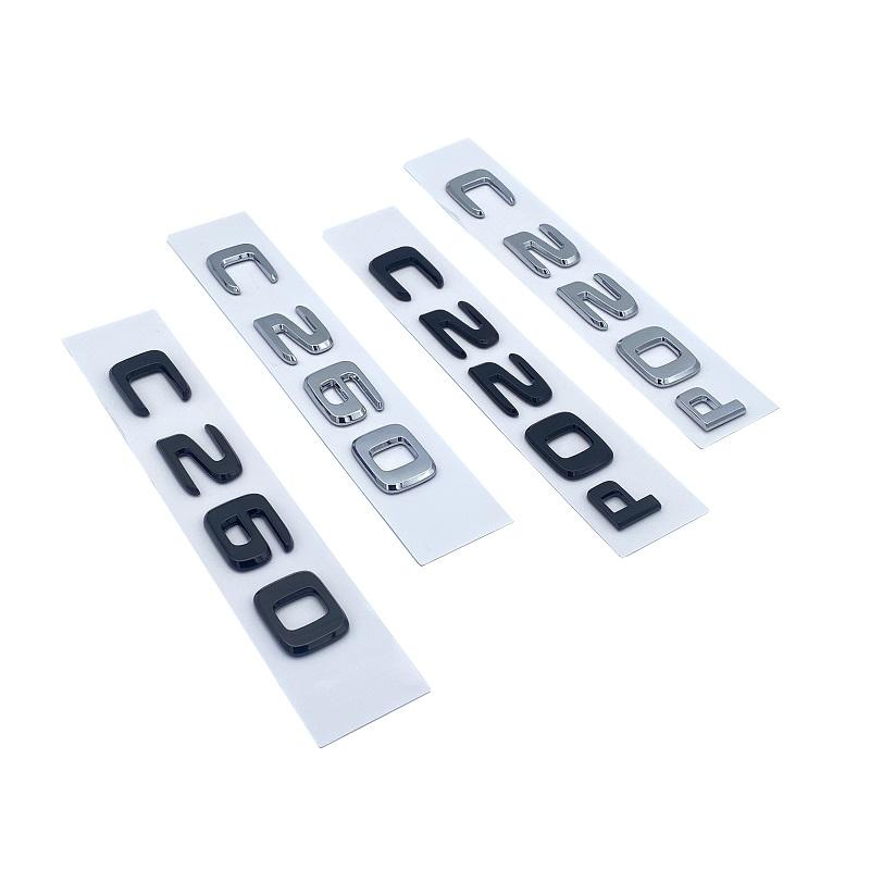 Mercedes Benz C180/C200/C220d/C250d/C260/C300d 4MATIC 3D Glossy Black ABS Letters Emblem - W205 Coupe Trunk Logo Sticker ZB1