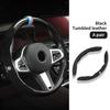Leather Car Steering-wheel Cover Anti-slip Steer Wheel Cushion For Volkswagen VW Scirocco Passat Polo B5 B6 B7 CC Tiguan Sharan QS0