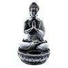 Buddha Resin Candle Holder, White Medium
