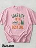 Lake Life Is The Best Life Tshirt Campfire Tee Vintage Camper Shirt Family Vacation Comfor Colors Summer Trip Shirt Lake Summer