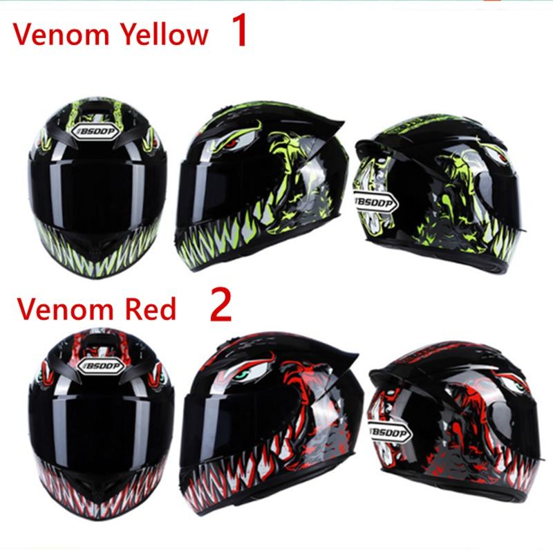 2023 Full Face Motorcycle Helmet ABS Unisex-Adult Off Road Moto Street Bike ATV Helmets 46 Glass DOT Approved