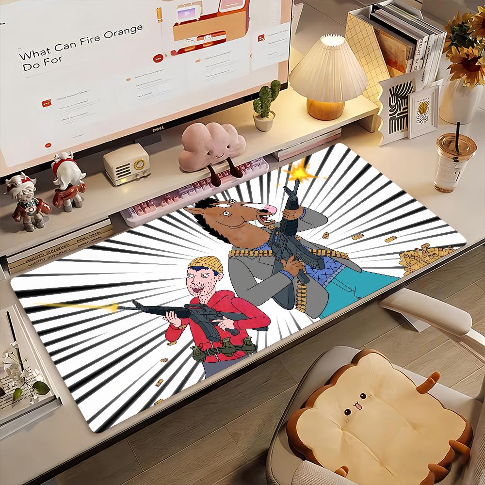 Cartoon BBoJack Fun HHorsemanS Mouse Pad Nonslip Rubber Gamer Balance Computer Mat Decoracion Deskmat Laptop Office Large