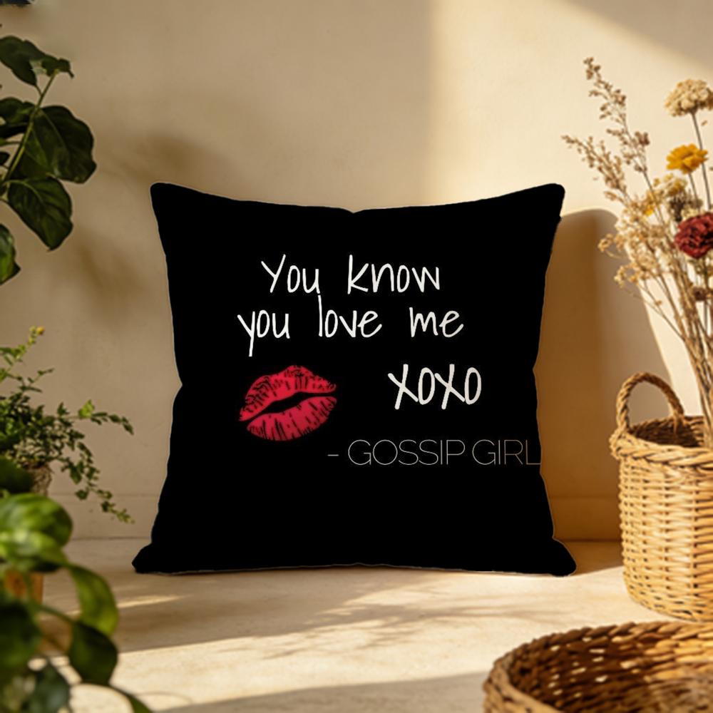 Модный Чехол для Подушки в Стиле GGossip Girl Универсальный Двусторонний Чехол для Подушки Подходит для Дивана Кровати Машины Ежедневного Декора