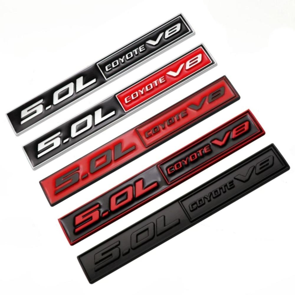 3D Metal 5.0L COYOTE V8 Rear Trunk Side Fender Emblem Badge Sticker Car Accessories For M Ustang 5.0 GT F150 FX4 Kuga MONDEO