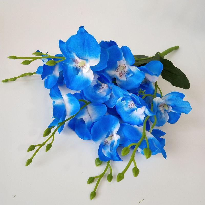 Искусственный цветок Орхидея Свадебный букет Фаленопсис Вечеринка Домашний декор Украшения для спальни Шелковый цветок