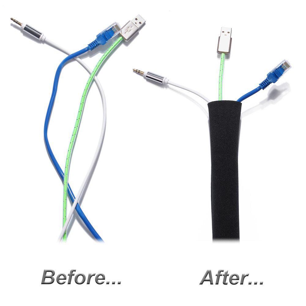 Кабельный рукав на молнии, гибкий провод, защита кабеля, защита для проводов, органайзер для телевизора, компьютера, офиса, защита для шнура на холодильник, инструмент