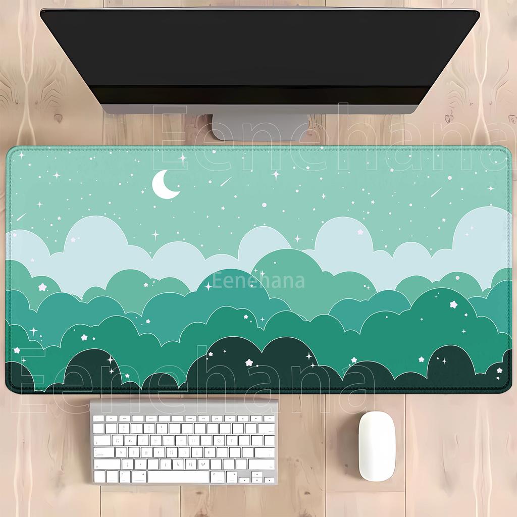 Gamer Xxl Cloud Mousepad Hd Printing Keyboard Rug Landscape Pc Large Mouse Pad Natural Rubber Office Overlock 400x900mm Desk Mat