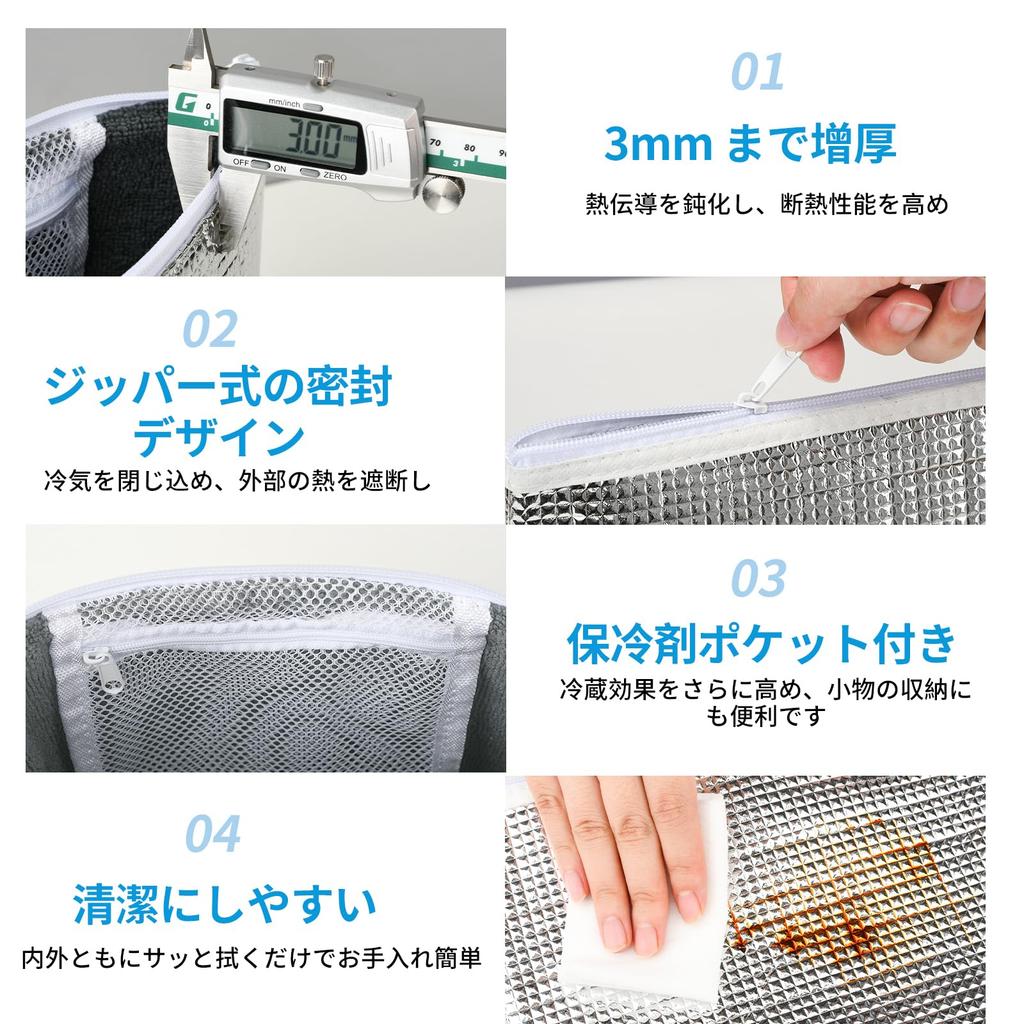 3 Мини Изотермические Сумки-Холодильника Алюминиевая Изоляция для Бенто Риса и Холодильников Высокоэффективные Холодные Большие с Аккумулятором Холода Идеально подходят для Отдыха на Природе и