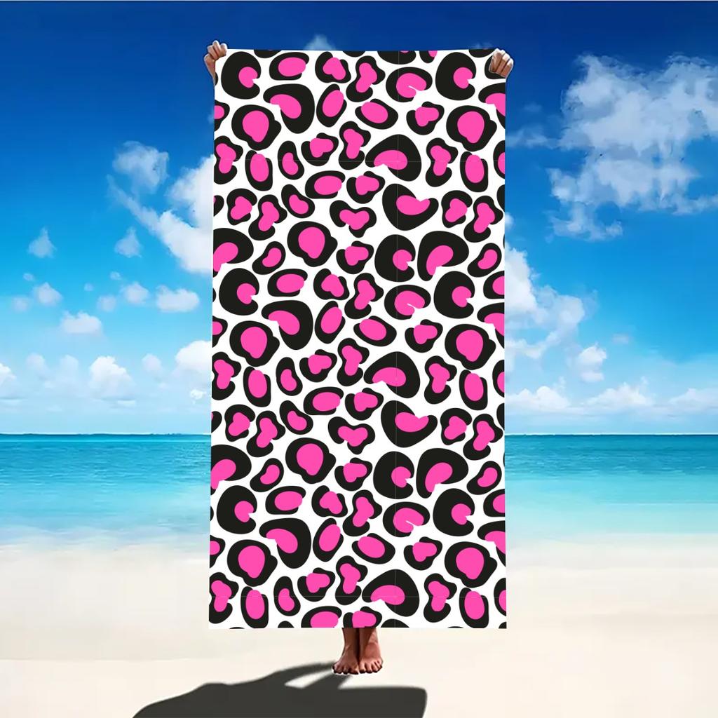 Пляжное полотенце с красочным крапчатым декором, большое, из микрофибры, ультрамягкое, быстросохнущее, для купания, легкое, для путешествий, кемпинга