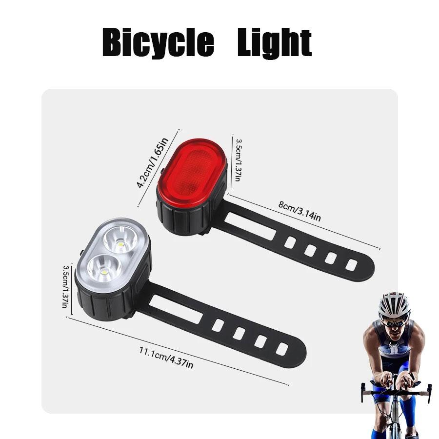 Rechargeable Bicycle Lights Bike Safety Warning Lamp Outdoor Waterproof Cycling Flashlight For Mountain And Road Bikes 7