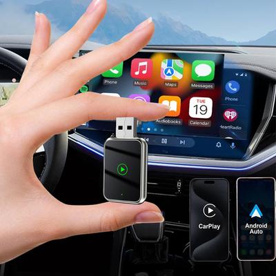 2 в 1 беспроводной автомобильный адаптер CarPlay Android Auto, Carplay AI Box, автоматически подключаемый беспроводной адаптер CarPlay для автомобилей с заводским подключением CarPlay