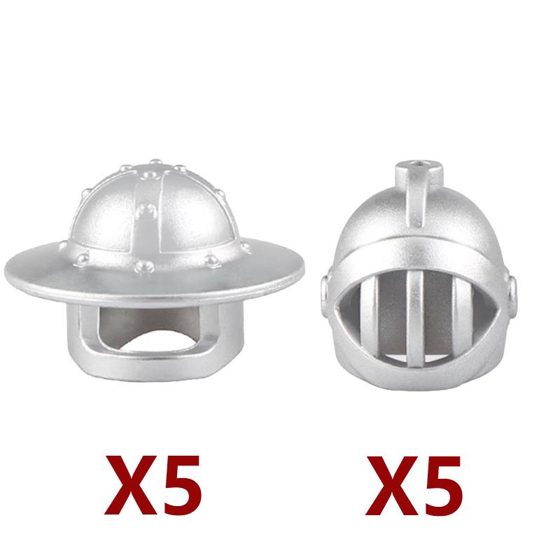 Конструктор MOC Средневековый Рыцарь Римский Солдат Аксессуар Шлем Головной убор Огненное Перо Щит Черный Орел Королевский плащ Кирпичная Игрушка