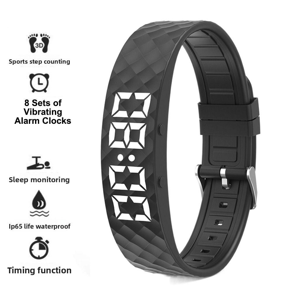 Водонепроницаемый фитнес-трекер 8 комплектов настроек будильника Фитнес-браслеты Будильник Часы для студентов