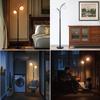 Creative floor lamp 63 inch 2 Spherical glass light shades bar restaurant shop decorative light, study room bedroom light, bar desk lamp