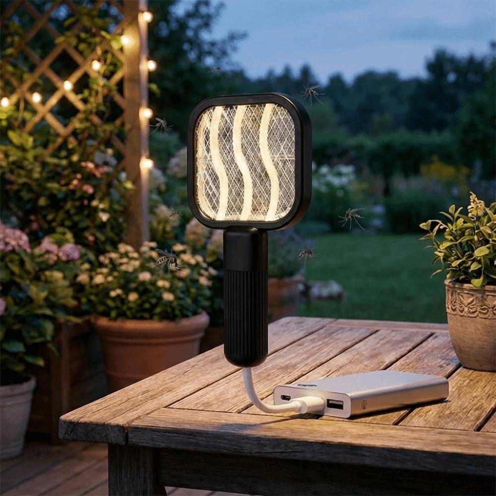Mini Insect Racket Portable Mosquito Killer Lamp Pest Control Physical Mosquito Trap Racket Garden