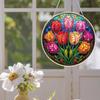2D Flat DIY Diamond Art Suncatcher Diamond Painting Set Rhinestone Diamond Art Window Pendants Window Hanging Art for Home Decor