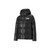 Goose Down Style Jacket With Logo Print Shiny Hooded Down Jacket Women Jacket Black 846360-01