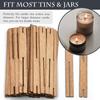 10pcs Wooden Candle Wicks with Metal Clip Bases Frame Designed for Making Soy Wax Candles Natural Wood DIY Aromatherapy Supplies