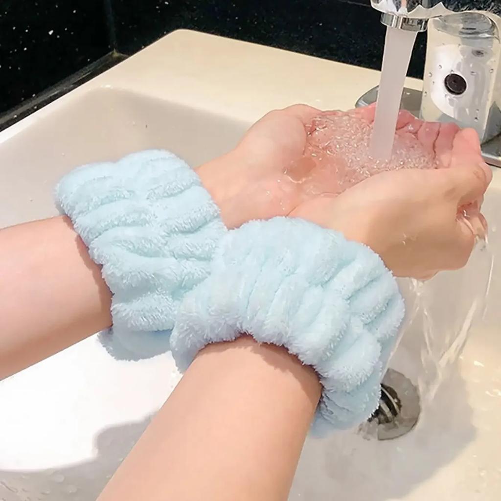 1 пара Повязки на лицо и запястья Впитывающие воду рукава Спортивные повязки для вытирания пота Напульсники Влагонепроницаемые нарукавники Чистящие средства