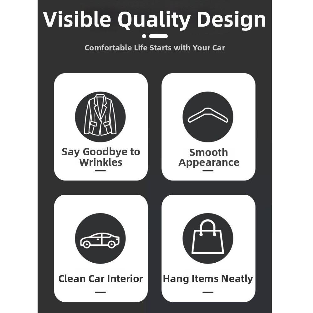 Universal Jacket Suit Coat Hanger Stainless Steel Back Seat Organizer Car Clothes Rack  for Vehicle