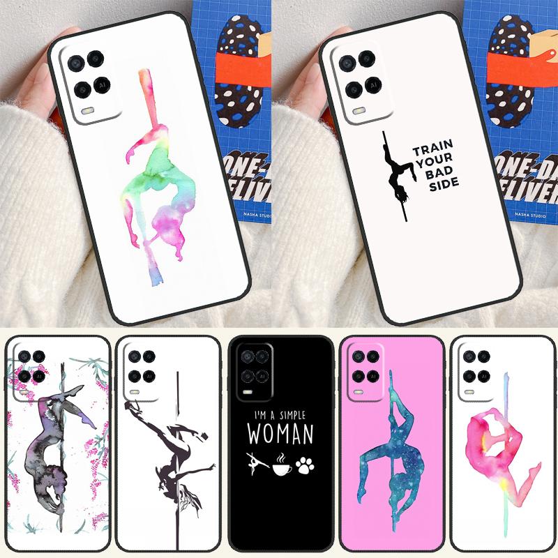 Чехол для танцовщицы на пилоне для Oppo A16 A76 A96 A58 A78 A98 A5 A9 A91 A15 A17 A77 A52 A72 A74 A94 A54S A57S