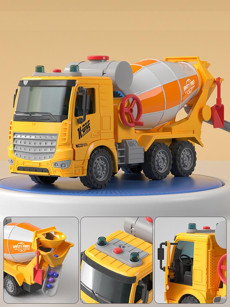 Children's Inertia Engineering Nehicle Cement Mixing And Discharging Boy Sound And light Concrete Set Toy Car Gift