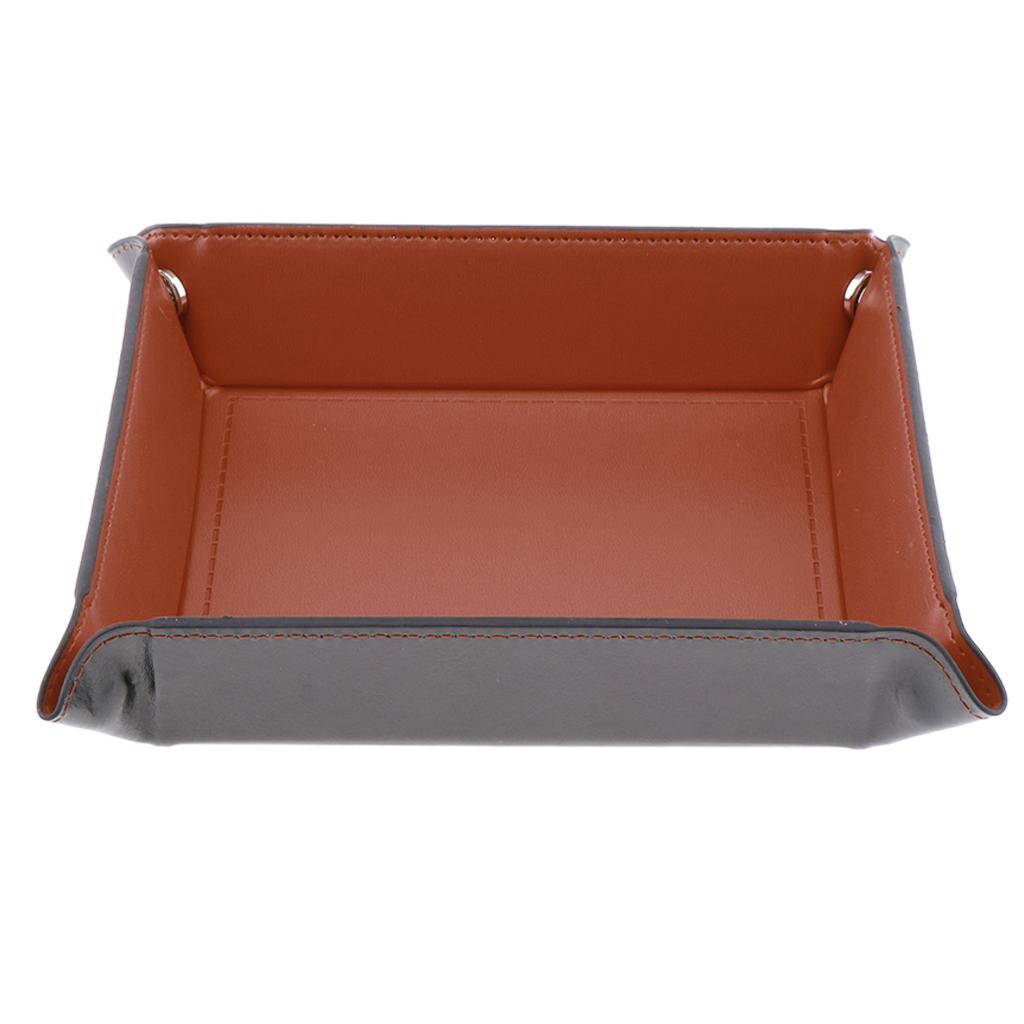 Tray PU Leather Rolling Tray Holder for Games Like RPG, DND, Drinking Bar Board Game Supplies