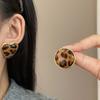 Новые ретро-серьги Leopard love круглые простые изысканные геометрические серьги женские нишевые аксессуары для вечеринок