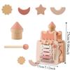 Early Education Castle Stacking Puzzle Toy Montessori Dollhouse Shape Wooden Toys  Birthday Gifts