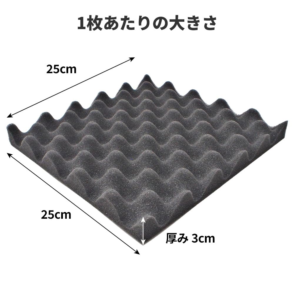 Fast Lab Wave Foam Soundproof Panels 3cm 4pcs