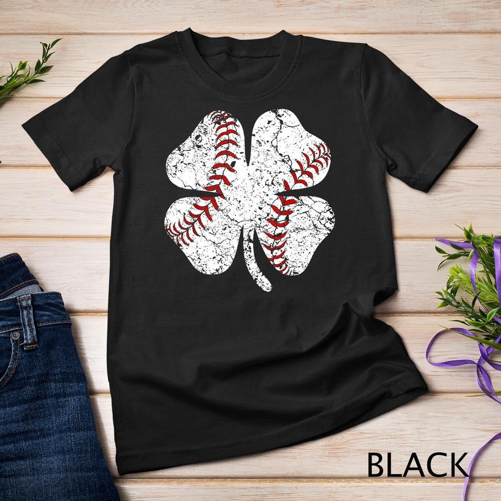 Baseball St Patricks Day T shirt Boys Men Catcher Shamrock Unisex T-shirt