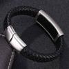 Браслет мужской плетеный кожаный браслет золотистого/серебряного цвета из нержавеющей стали с магнитными застежками браслеты мужской браслет подарки BB788