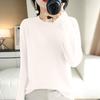 Women's Long Sleeved Knitted Sweater Round Neck Loose Thin Top