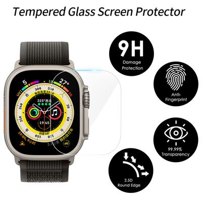 1-5 шт. Защитная пленка для экрана Apple Watch Ultra 49 мм, закаленное стекло, прозрачная HD, защита от царапин, полная защитная пленка для iWatch Ultra 49