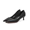 Fashion Pumps Women Shoes Soft Leather Solid Color Single Shoes for Womens  New Pointed Bare Color High Heels Womens Tacones Mujer