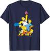 The Simpsons Family Donut Reach Funny Tee Shirts and T-Shirts for Men Women