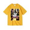 Легенды Золотого Века Хип-Хопа "Parental Advisory Explicit Content" Горчичный Винтажный Оверсайз Футболка с Коротким Рукавом