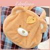 Bear Cartoon Leaf Plush Shoulder Bag Large Capacity Outdoor Handbag Leisure