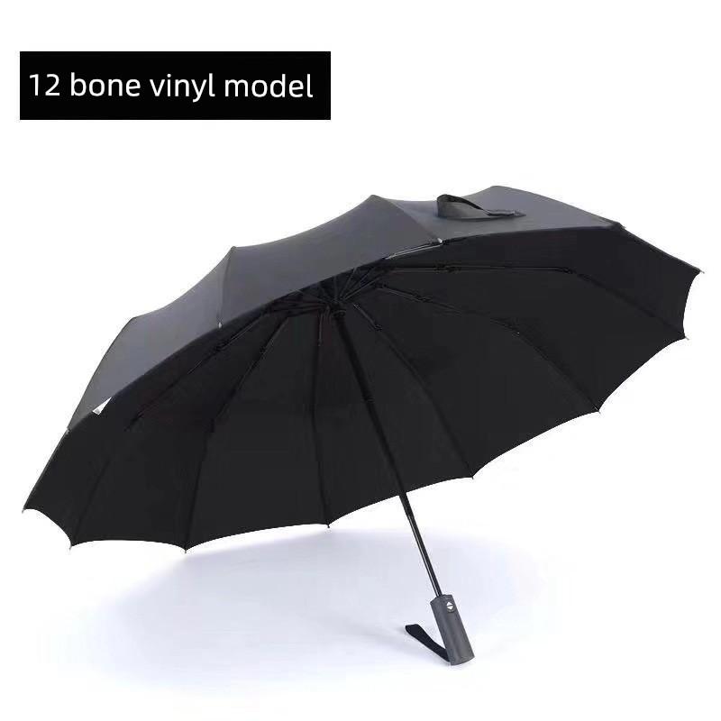 Business 24-Rib Storm-Resistant Umbrella, Double-Rib Large Folding Sun Umbrella, In-Stock, with Logo Printing, Promotional Umbrella