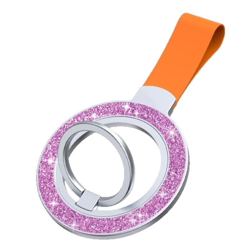Glitter Double-Sided Magnetic 360° Rotating Holder Ring: Universal & Multi-functional for Men and Women.