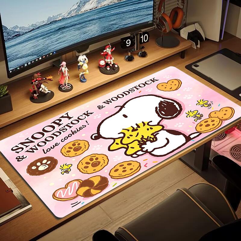 Dog S-Snoopy Color Mouse Pad Large Gaming Table Cushion Non-slip Laptop Tablet Big Mousepad XXL Mat Mini PC Playmat With Lock edge