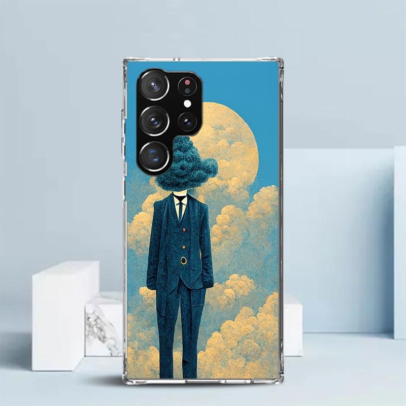 Rene Magritte Art Phone Case For Samsung Galaxy S24 S25 Edge S26 Ultra S22 S23 Plus S21 + S20 FE Soft TPU Back Cover Galaxy S22
