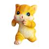 Animal Decorative Statue Mini Cat Dog Resin Ornament Compact Design Flower Pots Fish Tanks Aquariums Figure
