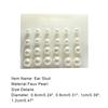 12 Pairs Party Ear Studs Faux Pearl Round Earrings