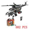 AH-64 вертолет боевые модели строительные блоки Тигр полиция война WW2 армейский истребитель пожарно-спасательный вертолет Хьюи кирпичи город